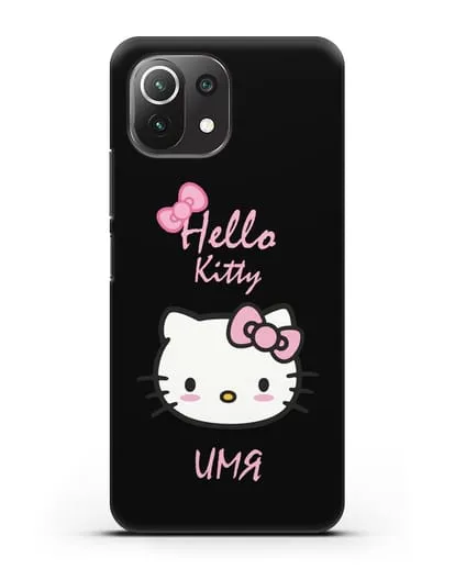 Именной чехол Hello Kitty силиконовый для Xiaomi 11 Lite