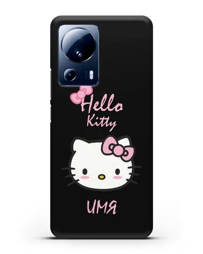 Именной чехол Hello Kitty силиконовый для Xiaomi 13 Lite