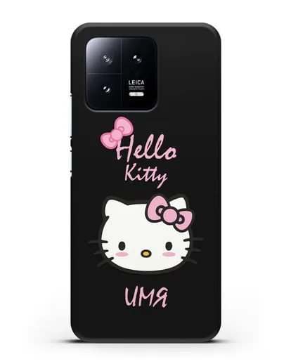 Именной чехол Hello Kitty силиконовый для Xiaomi 13 Pro
