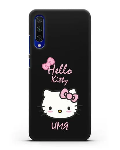 Именной чехол Hello Kitty силиконовый для Xiaomi Mi A3