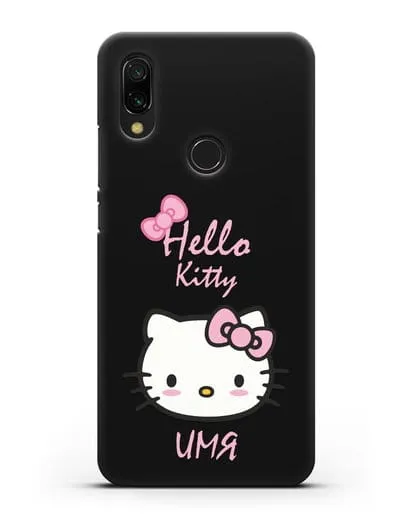 Именной чехол Hello Kitty силиконовый для Xiaomi Redmi 7