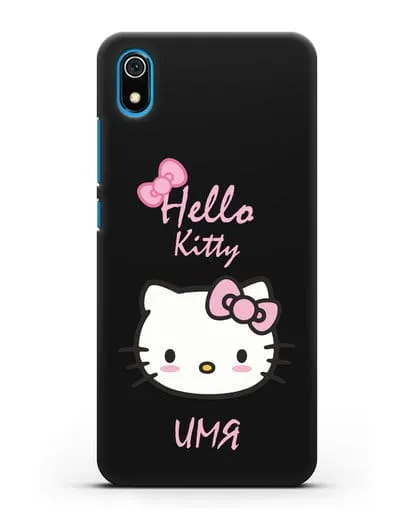 Именной чехол Hello Kitty силиконовый для Xiaomi Redmi 7A