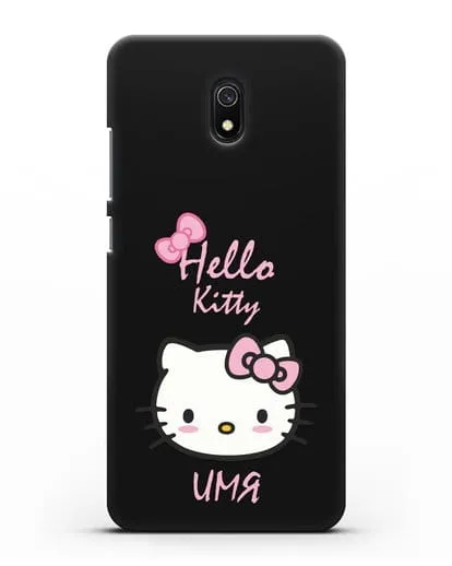 Именной чехол Hello Kitty силиконовый для Xiaomi Redmi 8A