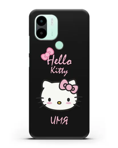 Именной чехол Hello Kitty силиконовый для Xiaomi Redmi A2 Plus