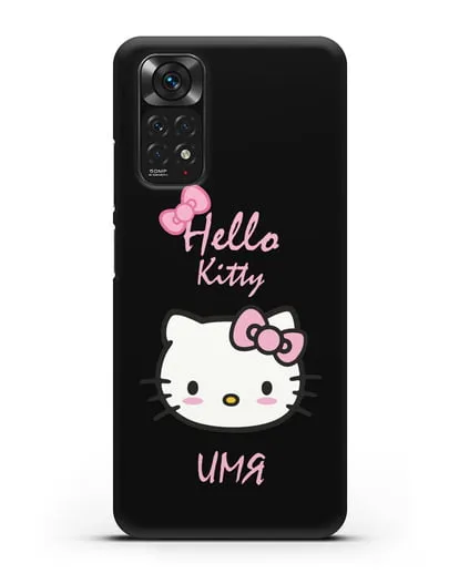 Именной чехол Hello Kitty силиконовый для Xiaomi Redmi Note 11S