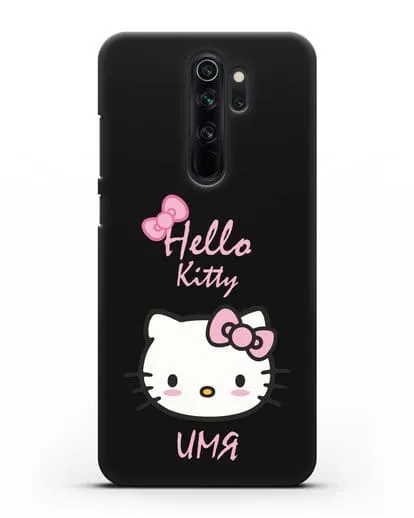 Именной чехол Hello Kitty силиконовый для Xiaomi Redmi Note 8 Pro