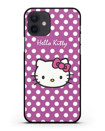 Чехол с паттерном Hello Kitty силиконовый для iPhone 12