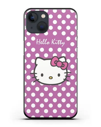 Чехол с паттерном Hello Kitty силиконовый для iPhone 13 Mini