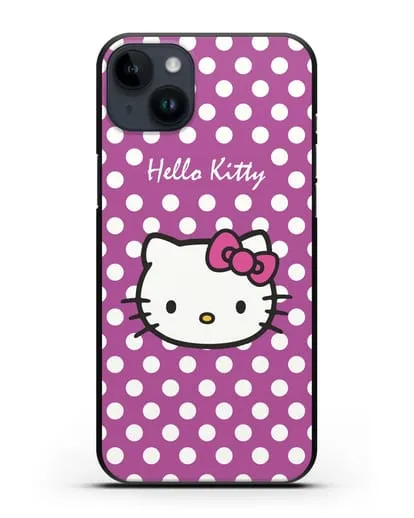 Чехол с паттерном Hello Kitty силиконовый для iPhone 14 Plus