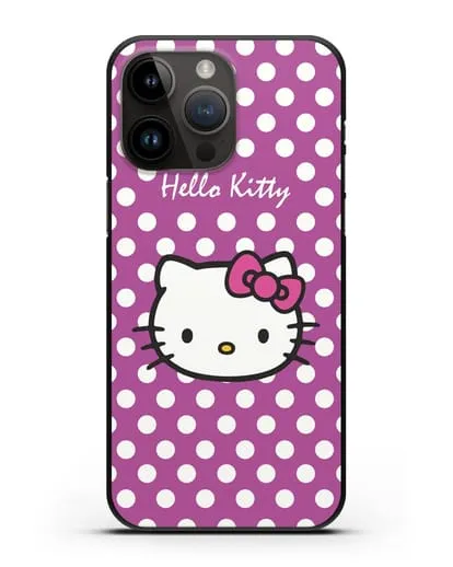 Чехол с паттерном Hello Kitty силиконовый для iPhone 14 Pro Max
