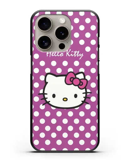 Чехол с паттерном Hello Kitty силиконовый для iPhone 15 Pro
