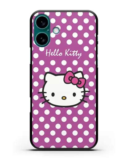 Чехол с паттерном Hello Kitty силиконовый для iPhone 16 Plus