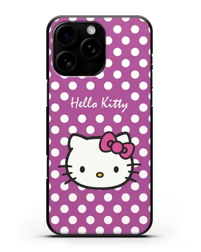 Чехол с паттерном Hello Kitty силиконовый для iPhone 16 Pro Max
