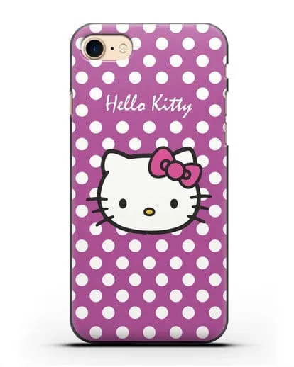 Чехол с паттерном Hello Kitty силиконовый для iPhone 8