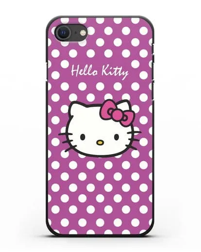 Чехол с паттерном Hello Kitty силиконовый для iPhone SE 2020