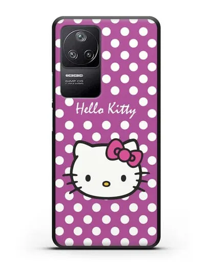 Чехол с паттерном Hello Kitty силиконовый для Xiaomi Poco F4