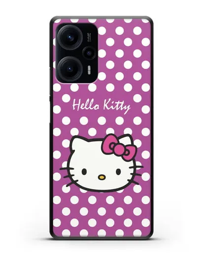 Чехол с паттерном Hello Kitty силиконовый для Xiaomi Poco F5