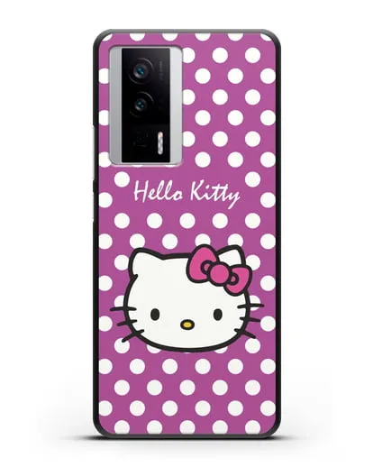 Чехол с паттерном Hello Kitty силиконовый для Xiaomi Poco F5 Pro