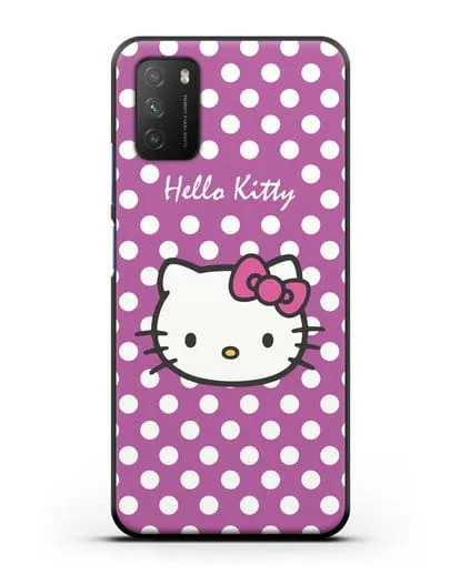 Чехол с паттерном Hello Kitty силиконовый для Xiaomi Poco M3