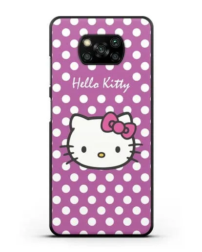 Чехол с паттерном Hello Kitty силиконовый для Xiaomi Poco X3