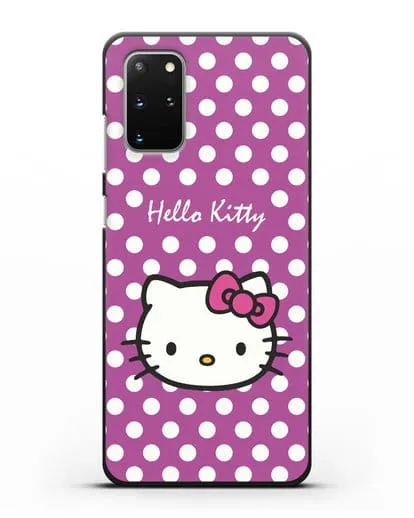 Чехол с паттерном Hello Kitty силиконовый для Samsung Galaxy S20 Plus [SM-G985F]