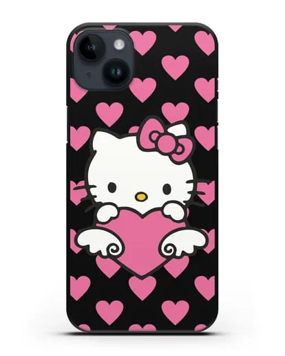 Чехол с принтом Хелло Китти силиконовый для iPhone 14 Plus