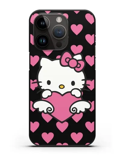 Чехол с принтом Хелло Китти силиконовый для iPhone 14 Pro