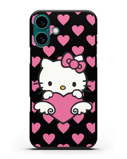 Чехол с принтом Хелло Китти силиконовый для iPhone 16 Plus