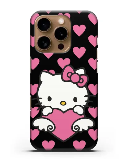 Чехол с принтом Хелло Китти силиконовый для iPhone 16 Pro