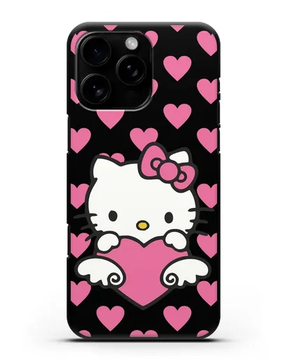 Чехол с принтом Хелло Китти силиконовый для iPhone 16 Pro Max