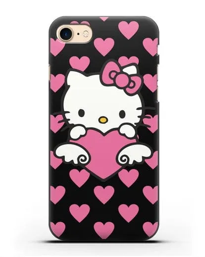 Чехол с принтом Хелло Китти силиконовый для iPhone 8