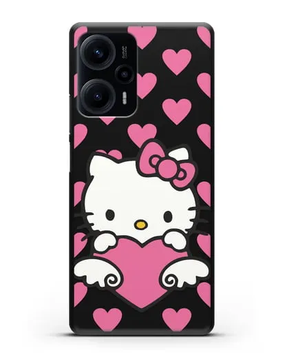 Чехол с принтом Хелло Китти силиконовый для Xiaomi Poco F5