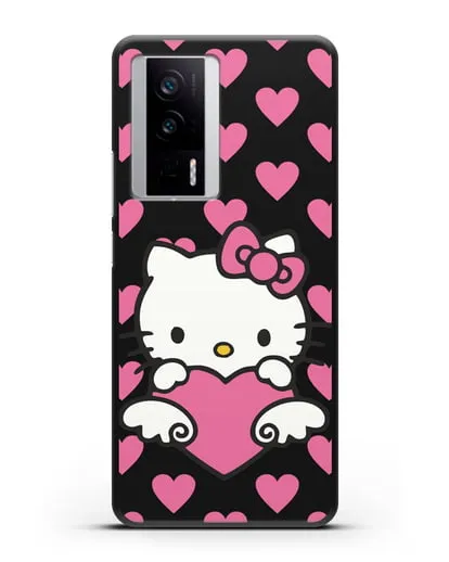 Чехол с принтом Хелло Китти силиконовый для Xiaomi Poco F5 Pro