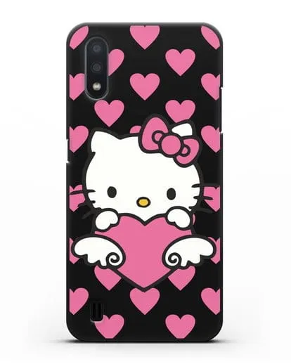 Чехол с принтом Хелло Китти силиконовый для Samsung Galaxy A01 [SM-A015F]
