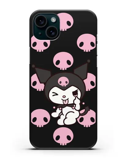 Чехол Хелло Китти - Зайчик Куроми силиконовый для iPhone 15 Plus