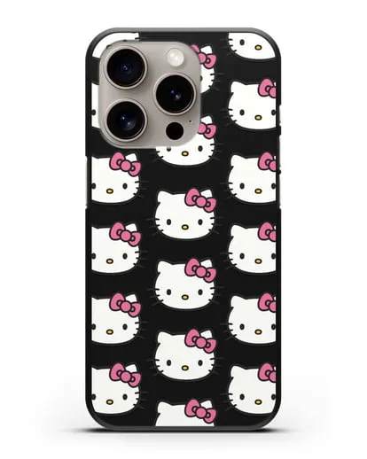 Чехол с рисунком Хэллоу Китти силиконовый для iPhone 15 Pro