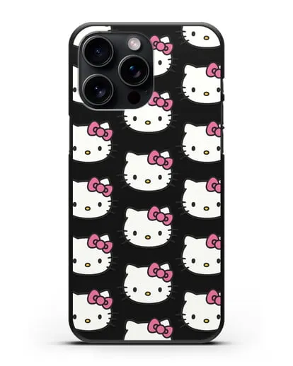 Чехол с рисунком Хэллоу Китти силиконовый для iPhone 15 Pro Max