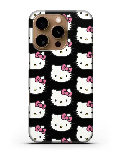 Чехол с рисунком Хэллоу Китти силиконовый для iPhone 16 Pro