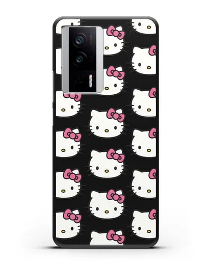 Чехол с рисунком Хэллоу Китти силиконовый для Xiaomi Poco F5 Pro