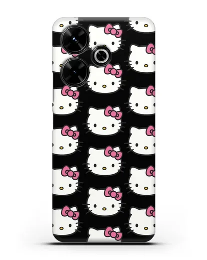 Чехол с рисунком Хэллоу Китти силиконовый для Xiaomi Poco M6