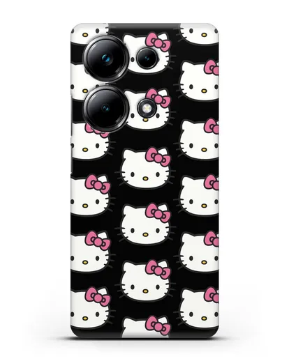 Чехол с рисунком Хэллоу Китти силиконовый для Xiaomi Poco M6 Pro