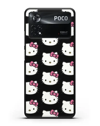 Чехол с рисунком Хэллоу Китти силиконовый для Xiaomi Poco X4 Pro