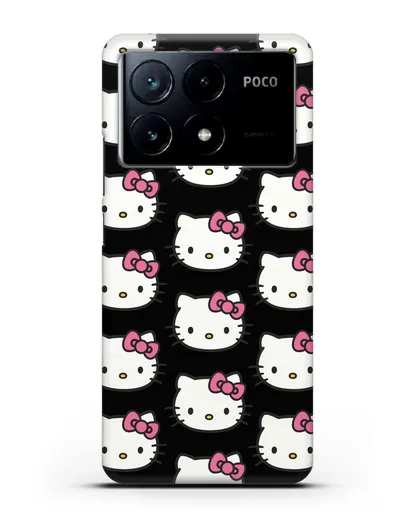 Чехол с рисунком Хэллоу Китти силиконовый для Xiaomi Poco X6 Pro