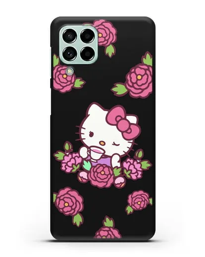 Чехол Китти с цветами силиконовый для Samsung Galaxy M53 [SM-M536]