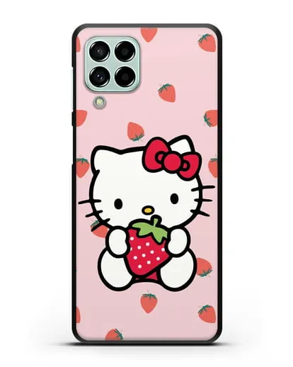 Чехол Китти с клубникой силиконовый для Samsung Galaxy M53 [SM-M536]