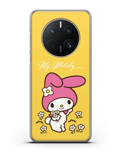 Чехол Зайчик Мелоди силиконовый для Huawei Mate 50 Pro