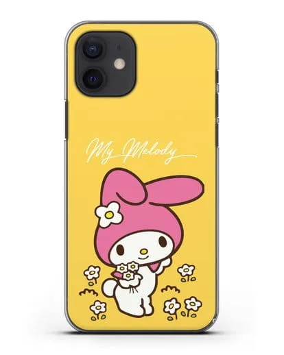 Чехол Зайчик Мелоди силиконовый для iPhone 12