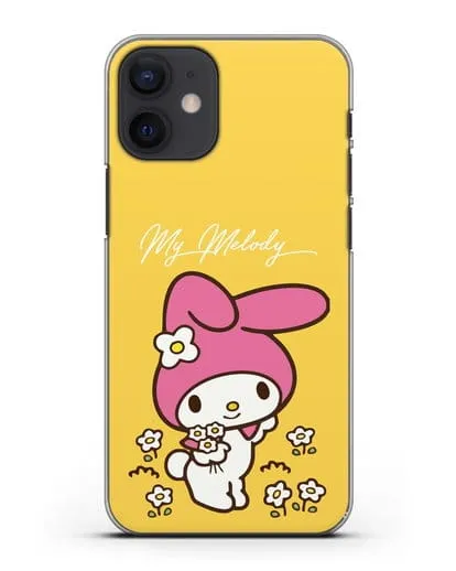 Чехол Зайчик Мелоди силиконовый для iPhone 12 mini