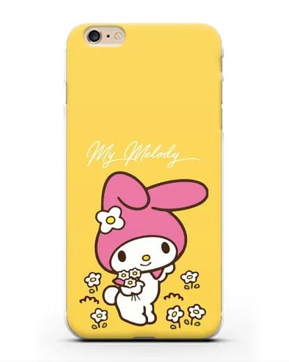 Чехол Зайчик Мелоди силиконовый для iPhone 6s Plus