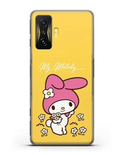 Чехол Зайчик Мелоди силиконовый для Xiaomi Poco F4 GT